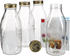 MamboCat 4er Set Einmachglas Original Quattro Stagioni 1,0L Smoothie Saft Flasche incl. Bormioli Rezeptheft