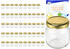 MamboCat 50er Set Rundglas 212 ml nieder To 66 goldener Deckel Sturzgläser Einmachgläser incl. Rezeptheft