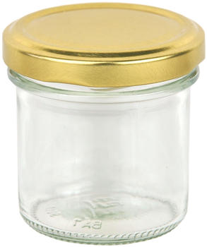 MamboCat 75er Set Sturzglas 167 ml To 66 goldener Deckel Marmeladengläser Vorratsgläser incl. Rezeptheft