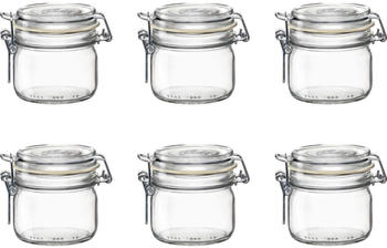 Bormioli Rocco 6er Set Bügelglas FIDO, 200 ml, klein, zur Aufbewahrung oder als Dessertglas, spülmaschinenfest