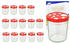 MamboCat 15er Set Sturzglas 350 ml To 82 Deckel rot weiß gepunktet Marmeladengläser Glas incl. Rezeptheft