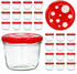 Cap+Cro 25er Set Sturzglas 230 ml To 82 Fliegenpilz Deckel rot weiß gepunktet