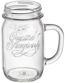 Bormioli Rocco Einmachglas Schraubverschluss - Original Quattro Stagioni - verschiedene Größen und Formen, Größe:Trinkglas mit Henkel 0.415 Liter