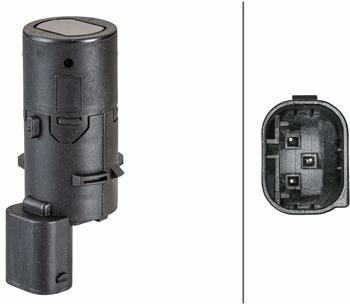 Hella Parksensor, Einparkhilfe gewinkelt 3-polig gesteckt lackierbar (6PX 358 141-241)