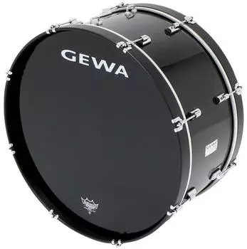 GEWA Marschtrommel Große Trommel 22x10", Pappelkessel schwarz (892123)