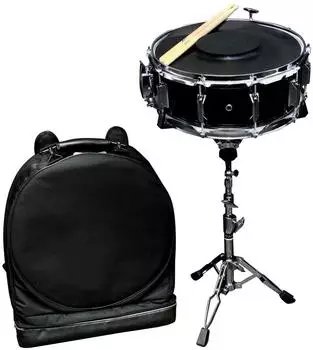 GEWA Snare Drum Starter-Set 14x5,5", schwarz laminiertes Pappelgehäuse (PS801192)