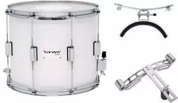 GEWA Marschtrommel 14x12" Birke weiß
