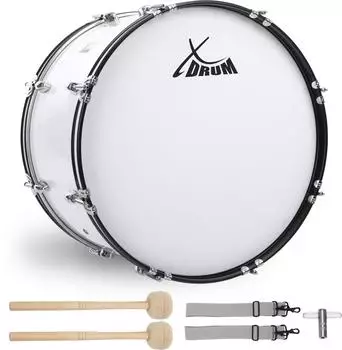 XDRUM MBD-226 Marsch-Bassdrum 26" x 12", weiß (MBD-226)