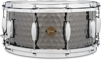 Gretsch Full Range Hammered Black Steel Snare 6.5" x 14"
