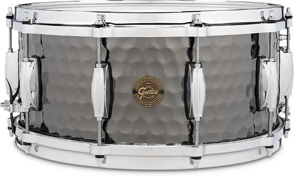 Gretsch Full Range Hammered Black Steel Snare 6.5