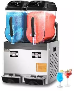 VEVOR kommerzielle Slush-Maschine 12l x2 Doppeltank