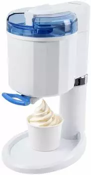 Gino Gelati Softeismaschine Creamy 15W Weiß Blau