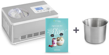Springlane Elisa 2-in-1 Eismaschine und Joghurtbereiter + Edelstahl Zusatzbehälter