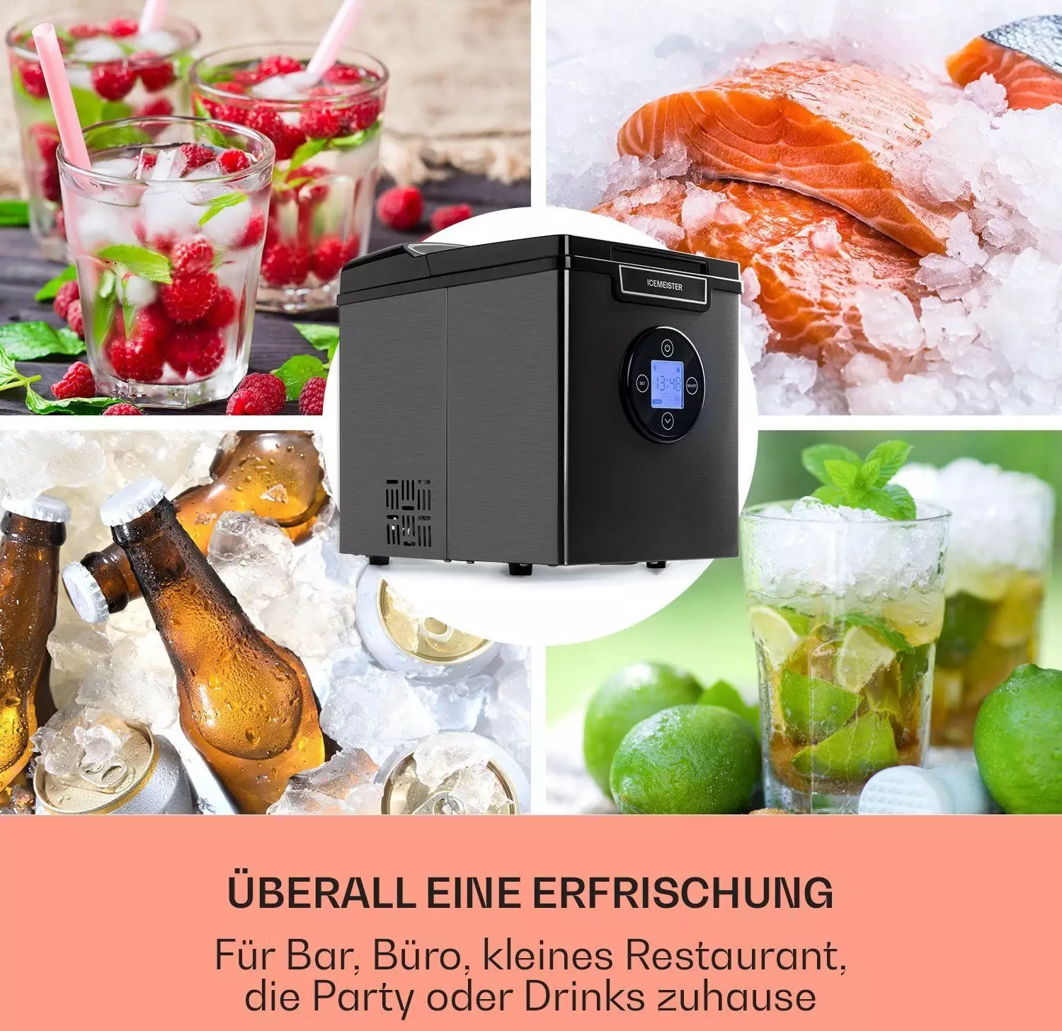 Klarstein Icemeister 2G schwarz Eiswürfelmaschine