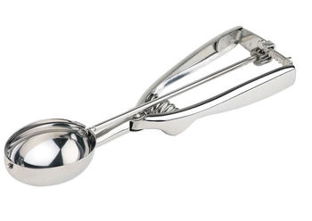 APS Eisportionierer/Eiskugell&ouml;ffel, 1/30 Liter&Oslash; 5 cm, L&auml;nge: 21,5 cm - silber Edelstahl 71002