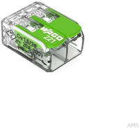 WAGO 221-422 221 Verbindungsklemme flexibel: 0.14-4mm2 starr: 0.2-4mm2 Polzahl: 2 100