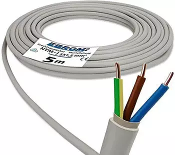 Ebrom NYM-J 3x1,5 mm2 Mantelleitung 5 m