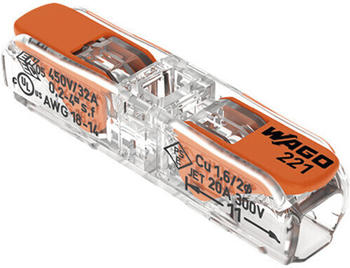 Wago 221-2411 Durchgangsverbinder 0,2-4mm&sup2; Hebelklemme 12 St&uuml;ck