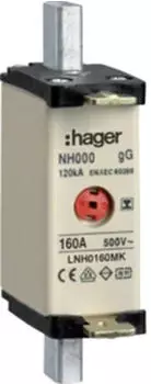 Hager NH-Sicherung NH00 gG 500V 160A Iso-Griff (LNH0160MK)