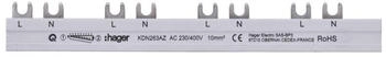 Hager Phasenschiene 2-polig Gabelanschluss 10mm² für ARFxxxD 12 Module (KDN263AZ)