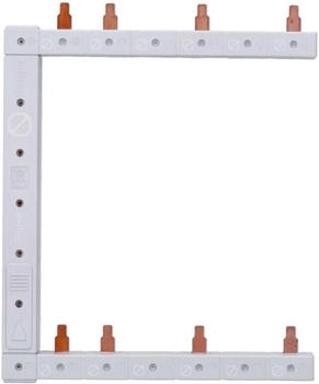 Hager Phasenschiene senkrecht 63A rechts L1N-L2N-L3N zu L1N-L2N-L3N 125mm 2-reihig (KCF563R)