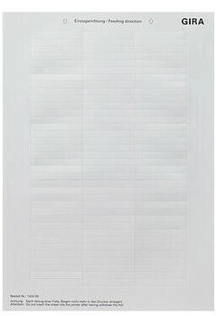 Gira Beschriftungsb&ouml;gen 51,2 x 7 mm (145500)