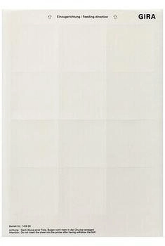 Gira Beschriftungsb&ouml;gen 62 x 62 mm (145800)