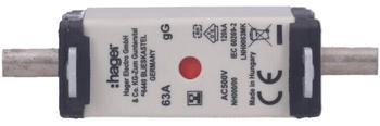 Hager NH-Sicherung NH000 gG 500V 63A Iso-Griff (LNH0063MK)