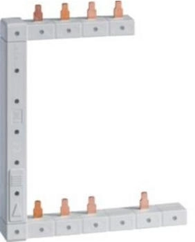 Hager Phasenschiene senkrecht 63A links L1L2L3N zu L1N-L2N-L3N 125mm 2-reihig (KCF863L)