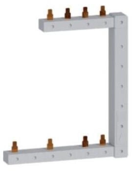 Hager Phasenschiene senkrecht 63A rechts L1L2L3N zu L1N-L2N-L3N 125mm 2-reihig (KCF863R)