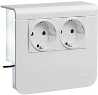 Ger&auml;tetraegerSL200559009016Steckdose 2fach 20x55mm verkehrswei&szlig; (SL200559009016)