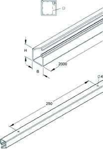 Kleinhuis LCD101.3 LCD-Minikanal 17x17,5x2000 mm PVC reinweiß