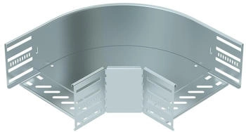 OBO Bettermann Bogen 90° für Kabelrinne horizontal 110x200 Stahl bandverzinkt RB 90 120 FS (6036804)