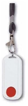 Eltako Funk-Minihandsender FMH1W-wg/rot für Rufsysteme, wasserdicht mit Tragband (30000465)