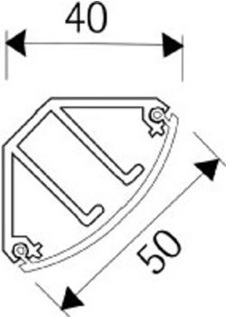 Kleinhuis Eckkanal 40x50 reinweiß (EDK50.3)