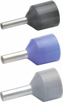 Klauke Aderendh&uuml;lse teilisoliert 16mm&sup2; blau 12mm f&uuml;r kurzschlusssichere Leitungen (43712)