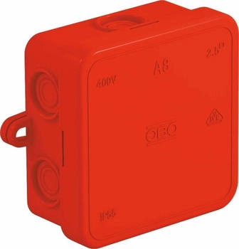 OBO Bettermann Kabelabzweigkasten A 8 HF rot 75x75x36 (2000059)