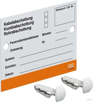 OBO Bettermann Kennzeichnungsschild KS-S für Abschottungssysteme (7205425)