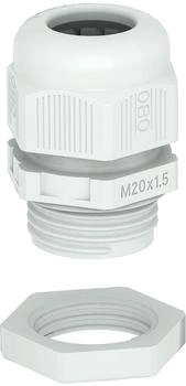 OBO Bettermann Kabelverschraubung V-TEC VM20+ LGR mit Gegenmutter M20 PA lichtgrau (2022766)
