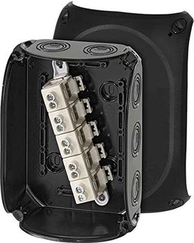 Hensel Kabelabzweigkasten schwarz 5-polig 2,5-10 qmm (KF 1010 B)