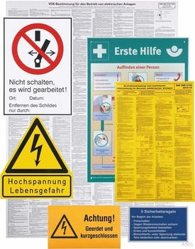 Dehn Warn-/Hinweisschildersatz WHSS EA K für elektrische Anlagen Kunststoff (700050)