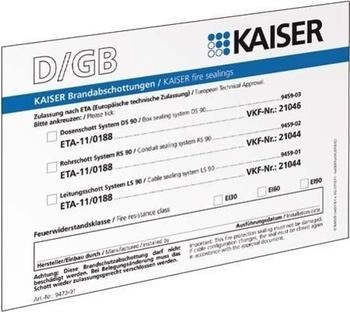 Kaiser Brandschutz Schott-Kennzeichnungsschild Sprachen D/GB/FR/I (9473-91)