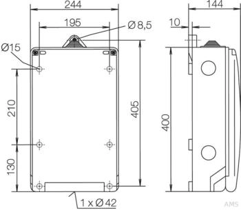 ABN Kabel-Hausanschlusskasten KH00 DIN43627 K4 (HS434C)