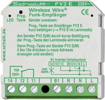 Schalk Funk-Empfänger FV2 E 10A 230V AC mit 1 Relaisausgang (FV2E09)