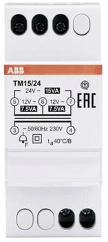 ABB Klingeltransformator TM15/24, 15 VA, 24 VAC, Fail-Safe SELV (2CSM228745R0802)