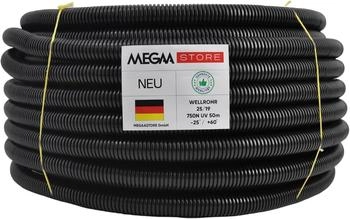 Megaastore mit Zugdraht 750N M16 50m schwarz