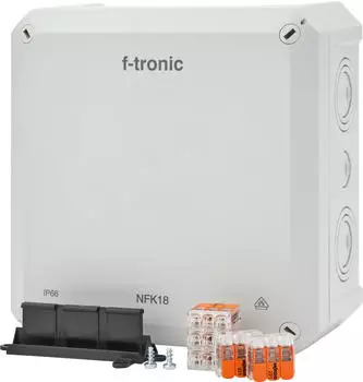 F-Tronic NEPTUN NFK18GR-K Feuchtraum-Abzweigkasten IP66 Aufputz mit Klemmen (NFK18GR-K)