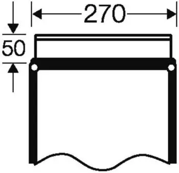 Hensel ENYSTAR Anbauflansch Gr&ouml;&szlig;e 2 ohne Vorpressungen, 240x92mm (68000067)