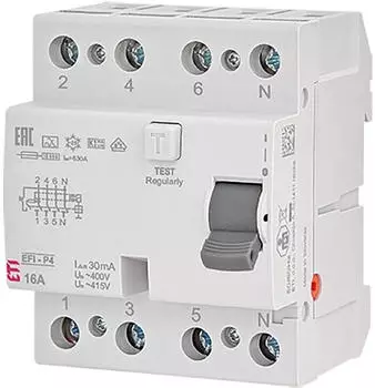 ETI EFI-P4 NL FI-Schalter 4-polig 25A 30mA Typ A (2061811)