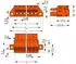 Wago 1-Leiter-Federleiste Push-in CAGE CLAMP® 16-polig 5.08mm orange (2231-316/031-000)